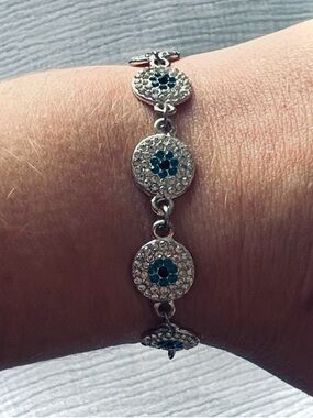 NEW • Pave Crystal Evil Eye Bracelet